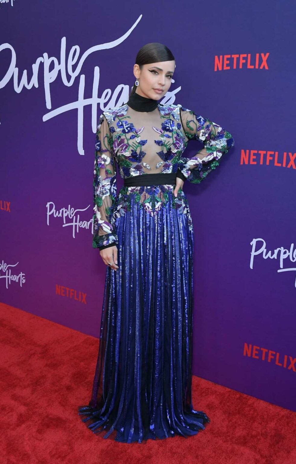 Sofia Carson Attends Netflix Purple Hearts Special Screening at The Bay