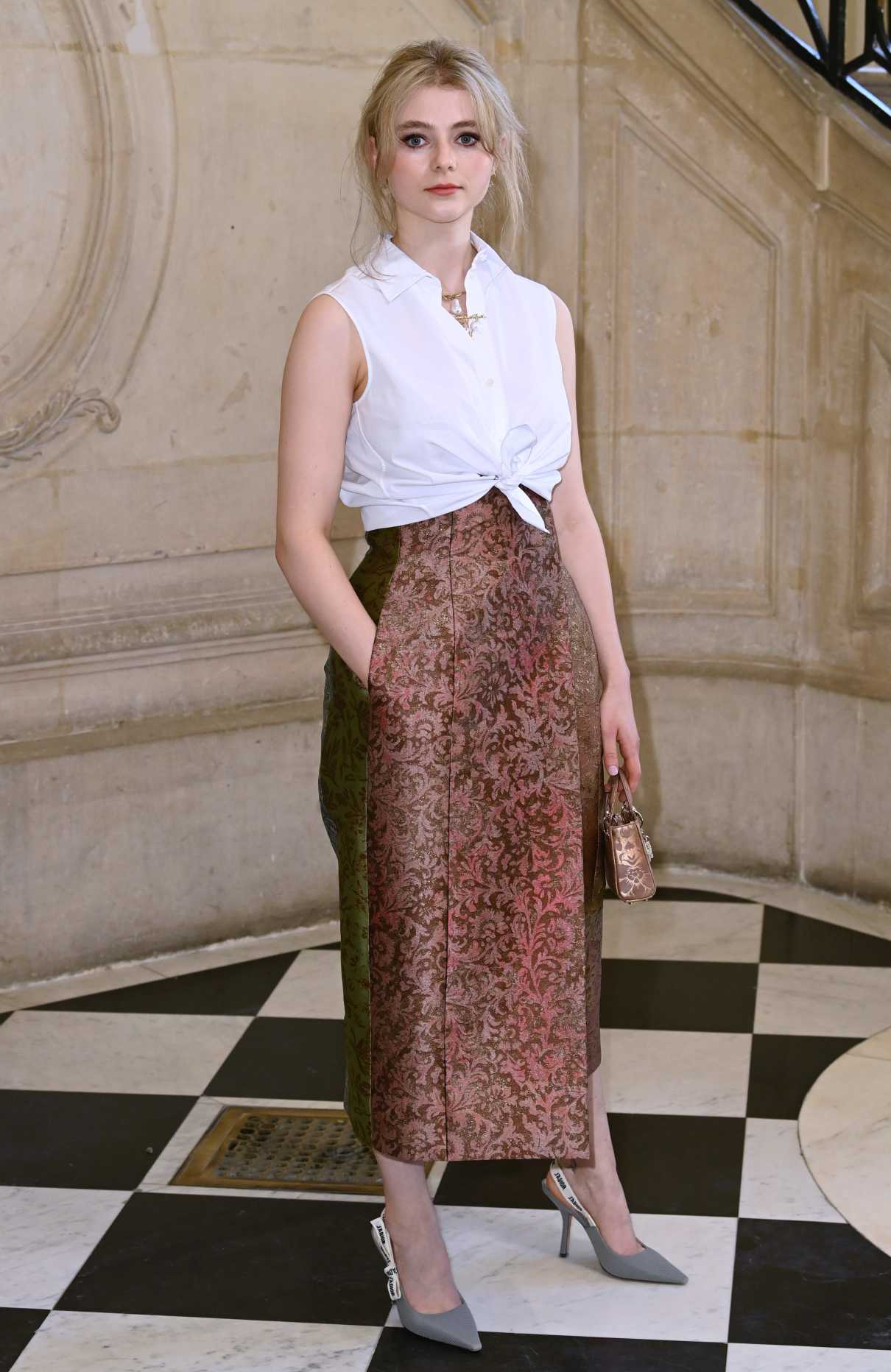 Thomasin McKenzie Attends the Christian Dior Haute Couture Fall Winter