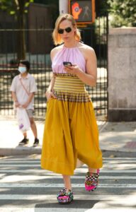 Tommy Dorfman in a Yellow Skirt