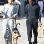 Willow Smith in a Grey Sweatsuit Picks Up Groceries with Her Boyfriend De’Wayne Jackson in Malibu 07/17/2022