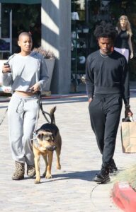 Willow Smith in a Grey Sweatsuit