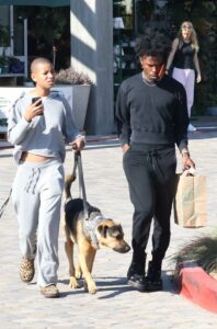 Willow Smith in a Grey Sweatsuit