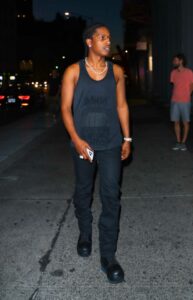 A$AP Rocky in a Grey Tank Top