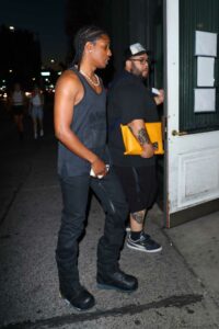 A$AP Rocky in a Grey Tank Top