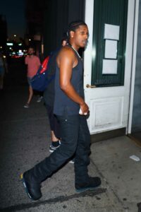 A$AP Rocky in a Grey Tank Top