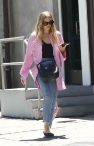 Ashlee Simpson in a Pink Blazer