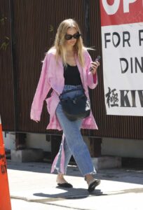 Ashlee Simpson in a Pink Blazer