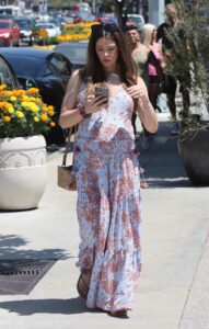 Ashley Greene in a Floral Dress