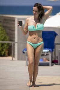 Chanelle Hayes in a Turquoise Bikini