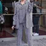 Cyndi Lauper in a Houndstooth Pantsuit Attends Broadway Opening of Kinky Boots at Stage 42 in Manhattan in NYC 08/25/2022