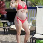 Heidi Montag in a Red Bikini on the Beach in Hawaii 08/19/2022