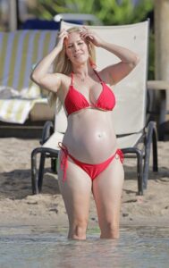 Heidi Montag in a Red Bikini