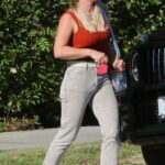 Hilary Duff in a Red Top Was Seen Out with Her Family in Los Angeles 08/21/2022