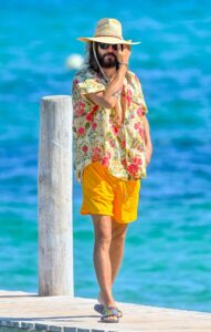 Jared Leto in a Yellow Shorts