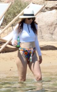 Jessica Biel in a Floral Bikini