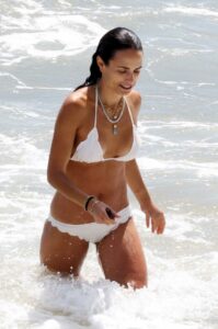 Jordana Brewster in a White Bikini