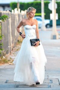 Josie Canseco in an All White Gown