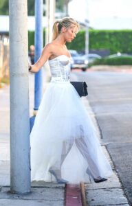 Josie Canseco in an All White Gown