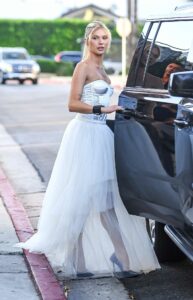 Josie Canseco in an All White Gown