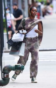 Justine Skye in a Tie-Dye Sweatsuit