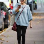 Laura Whitmore in a Blue Sweater Was Seen Out in London 08/23/2022