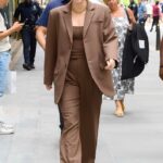 Lili Reinhart in a Brown Pantsuit Was Seen Out in New York City 08/10/2022