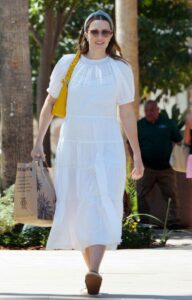 Mandy Moore in a White Dress