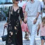 Paris Hilton in a Black Dress Was Seen Out with Her Husband Carter Reum in Portofino 08/06/2022