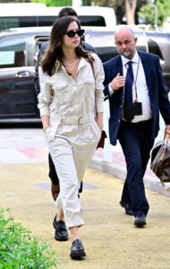 Ana de Armas in a Beige Jumpsuit