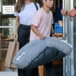 Angelina Jolie in a White Tee Goes Shopping with Her Son in Los Angeles 09/05/2022