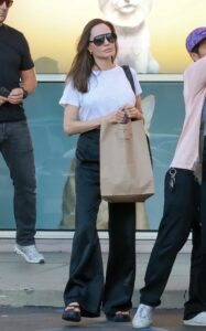 Angelina Jolie in a White Tee