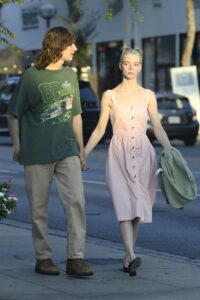 Anya Taylor-Joy in a Pink Sundress