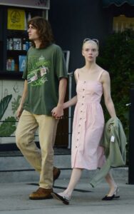 Anya Taylor-Joy in a Pink Sundress