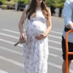 Ashley Greene in a White Dress Goes Shopping with Paul Khoury at Home Depot in Los Angeles 09/13/2022