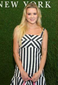 Ava Phillippe in a Striped Dress