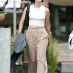 Jaimie Alexander in a Beige Pants Was Seen Out in Los Angeles 09/13/2022