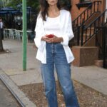 Katie Holmes in a White Shirt Was Seen Out in New York 09/05/2022