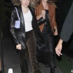 Laura Dern in a Tan Leather Blazer Leaves Giorgio Baldi Restaurant with Her Daughter Jaya Harper in Santa Monica 09/17/2022