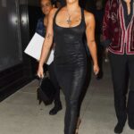 Lourdes Leon in a Black Dress Arrives at the Michael Kors Fashion Show in New York 09/14/2022