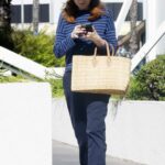 Marcia Cross in a Striped Blue Long Sleeves T-Shirt Was Seen Out in Los Angeles 09/01/2022