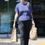 Rumer Willis in a Blue Tee Was Seen Out for a Grocery Run at Erewhon Market in Los Angeles 09/17/2022