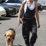 Selma Blair in a White Tank Top Arrives to DWTS Practice in Los Angeles 09/14/2022