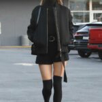 Alessandra Ambrosio in a Black Outfit Was Seen Out in Brentwood 10/27/2022