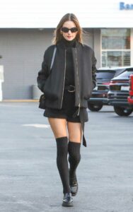 Alessandra Ambrosio in a Black Outfit
