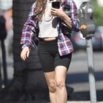 Ashley Greene in a Plaid Shirt Was Seen Out in West Hollywood 10/01/2022