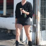 Ashley Tisdale in a Black Denim Shorts Was Seen Out in Los Feliz 10/09/2022