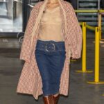 Bella Hadid in a Plaid Trench Coat Was Seen Out in Paris 10/03/2022