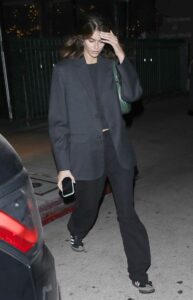 Kaia Gerber in a Black Blazer