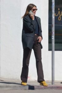 Kaia Gerber in a Black Blazer