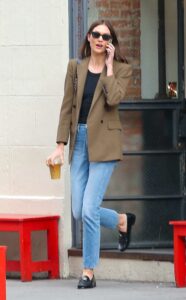 Karlie Kloss in a Tan Blazer